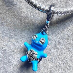 Cute Blue Turtle‎ Charm Crystal Eyes Charm fits PANDORA